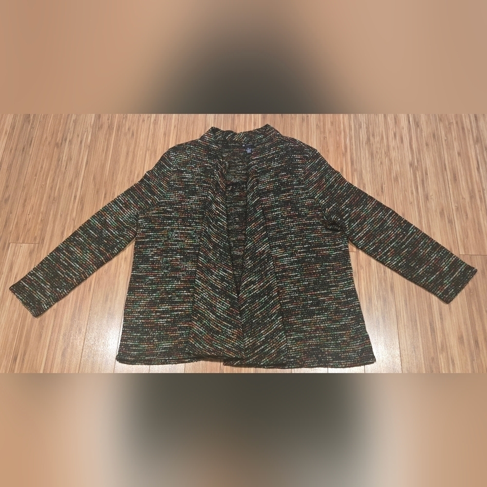 ND New Directions Multicolor Knit Sweater Jacket